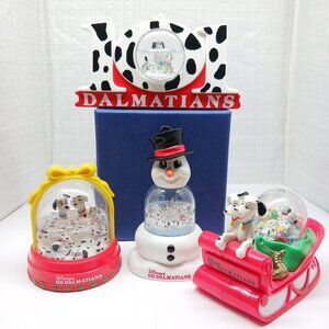 Disney 101 Dalmatians Winter Snow Globe Ornaments - Vintage 1996 McDonalds